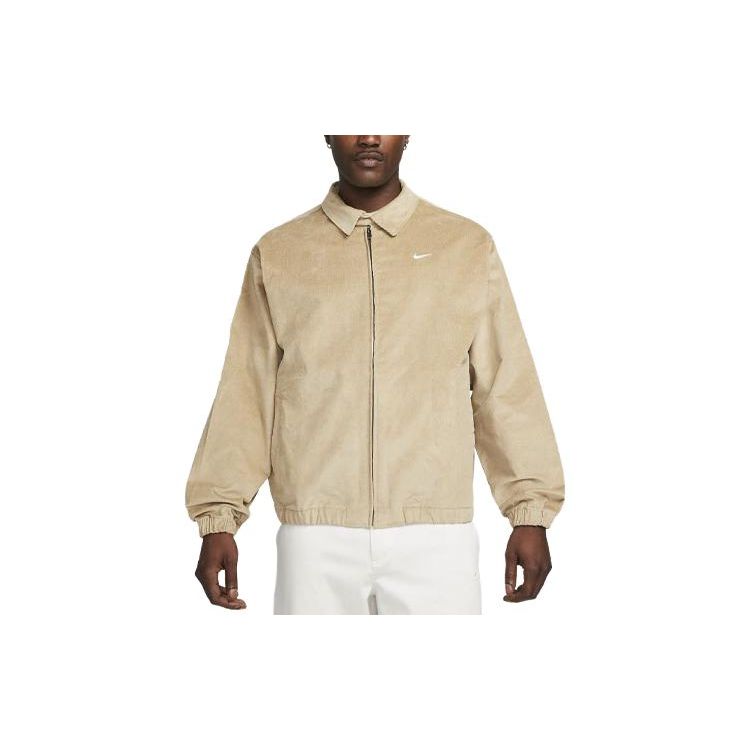 

Nike Однотонная вельветовая куртка на молнии с логотипом, мужская куртка цвета хаки DX9070-247 L