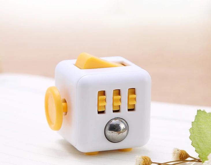 Creative Solid Color Fidget Dice Handheld Cube Release Stress Autism Anxiety Adult Kids Relief Anti-Stress Finger Children Toys