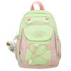 Japanese Ins Cute Contrast Schoolbag Female Junior High School Students Campus Backpack Large Capacity Leisure Travel Backpack.