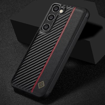 Custodia in pelle fibra di carbonio per Samsung Galaxy S25 S24 S23 Ultra S21 S20 FE S10 S22 Plus Note 20 10 Cover in microfibra antiurto