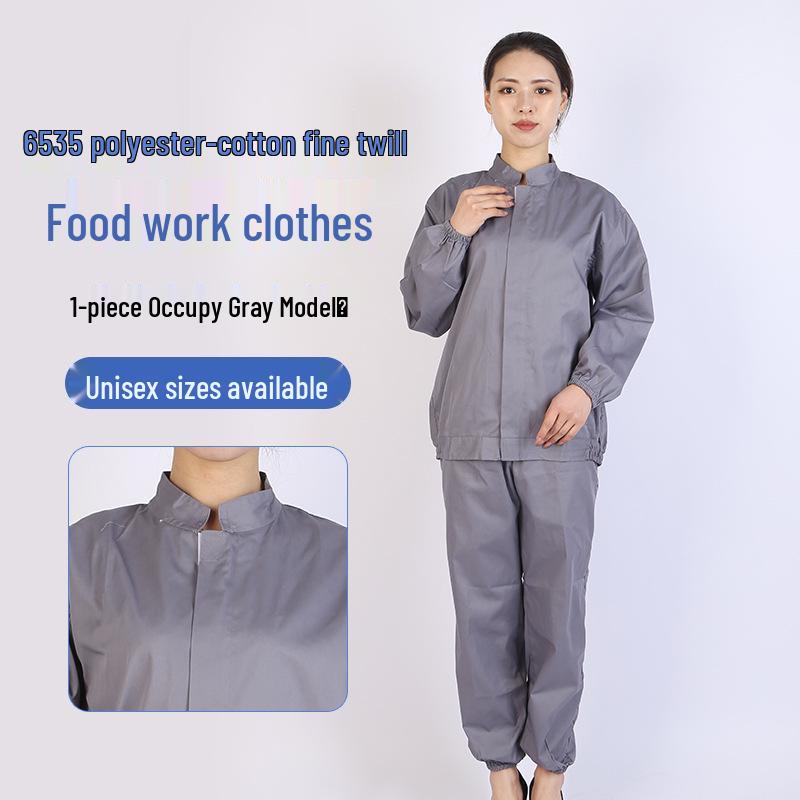 Unisex White Workwear Set for Catering, Food Industry, and Bio-Pharmaceuticals