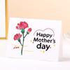 10pcs Folded Design 3D Floral Greeting Cards Floral Pattern Mother's Day Card  Father's Day
