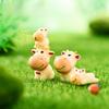 Cute Resin Ox Figurine Cartoon Style Diy Miniature Animal Decoration Set