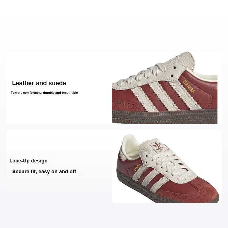 Adidas Samba OG J Preloved Ruby Cream White Детские кроссовки Red Gum JH7863 40