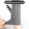 Warm Winter Double-Layer Fleece-Lined Knitted Riding Mittens