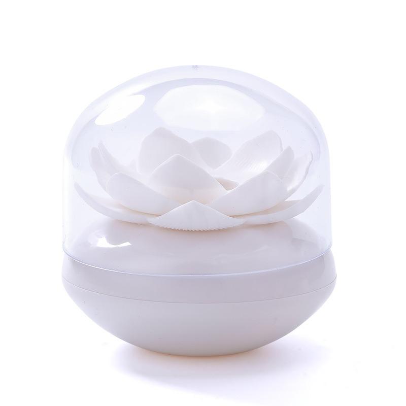 Exquisite Lotus-shaped Cotton Swab Box, Portable Cotton Swab Holder, Toothpick Storage, Covered Cotton Swab Seat