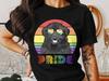 Newfoundland Dog Pride T-Shirt, Colorful Rainbow LGBTQ Support, Unisex Graphic Tee, Black Lab with Sunglasses Apparel