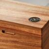 Square Wooden Organizer Box Natural Grain for Bedroom