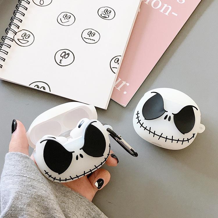 

Glow-in-the-Dark Skull AirPods Pro Case - Bluetooth Protective Cover for Apple 2nd & 3rd Gen AirPods 3 (2021)