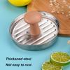 Round Burger Press Non-Stick Hamburger Meat Press Stainless Steel Meat Beef Veggie Burger Mold with Handle Kitchen Accessories