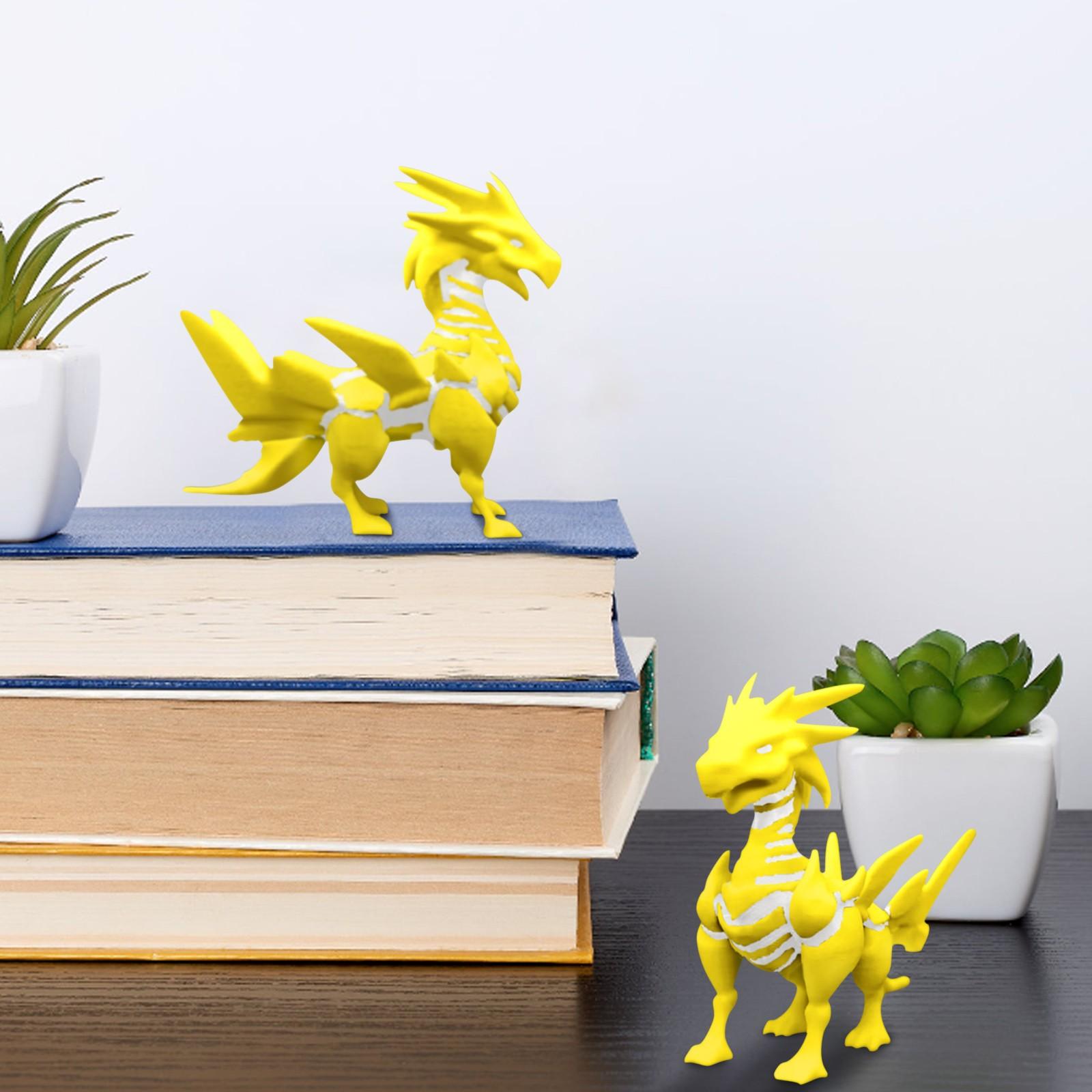 

Игрушка-модель Злого Дракона с подвижными суставами, напечатанная на 3D-принтере One Size жёлтый