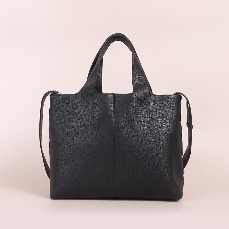

2026 New Product Large-capacity Tote Bag Simple Casual Knitted Cross-body High-end Leather Commuter Handbag Women 33 x 14.5 x 27 cm