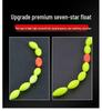 Seven-Star High Sensitivity Float Rig Set: Double Hooks & Nylon Line for Crucian Carp Fishing