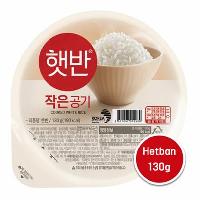 CJ Riso cotto istantaneo per microonde Hetban - Riso bianco piccolo 130g (3 Opzioni)