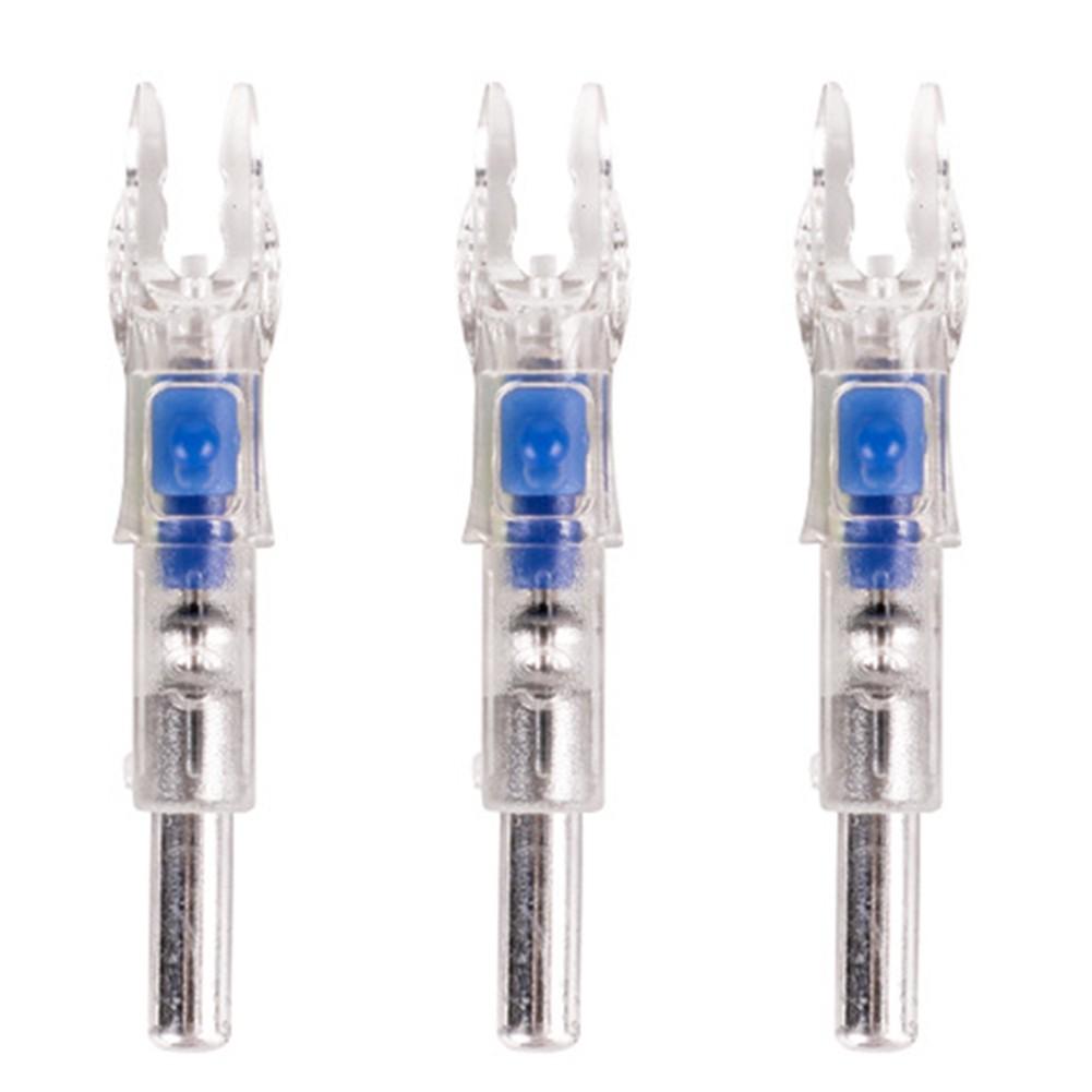 3PCs Luminous Arrow Tail Luminous Nock 46.3*8.3*7.7mm Automatic Lighting синий
