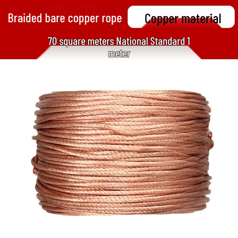 Transparent Soft Copper Grounding Wire for High Voltage Lightning Rods - Purple Copper Stranded Welding Cable