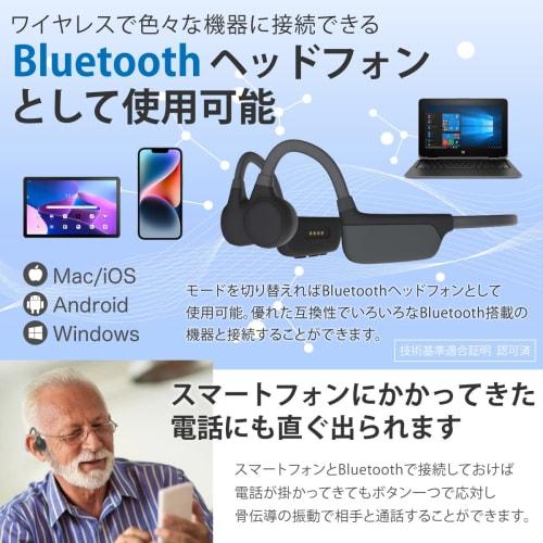 JTT Online Airy Knochenleitung Hörverstärker, ein leichter, kabelloser Bluetooth-Kopfhörer von einem japanischen Unternehmen. USB-Aufladung, USBFUKUMIBHA. Wachs