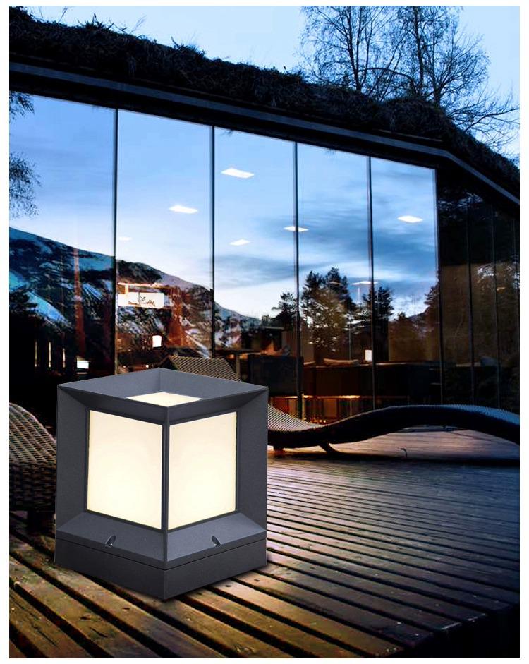 Modern Waterproof Outdoor Pillar Light for Villa, Lawn, Courtyard, and Fence Decor