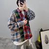 2024 Letter Long Sleeve Shirt Japanese Hong Kong Style Ins Loose Shirt Boys Summer Trendy Versatile Casual Coat
