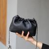 Fashion Small Gold Ball Chain Shoulder Bag Genuine Leather Bucket Bag for Women Versatile 2025 New Soft Cowhide Crossbody Small Bag