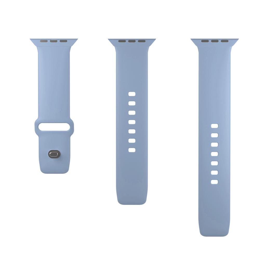 Bracelet en silicone pour Apple Watch 38 40 41 mm Icon bleu clair - 2 pièces