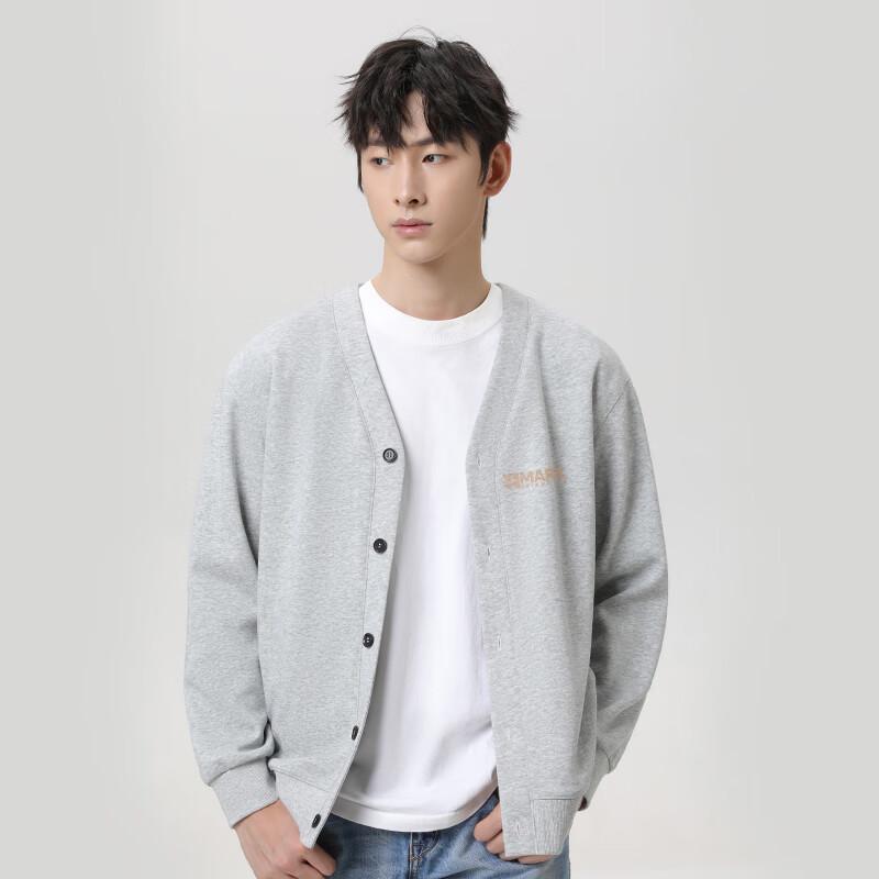 Mark Fairwhale Men's Heavyweight V-Neck Cardigan Sweatshirt