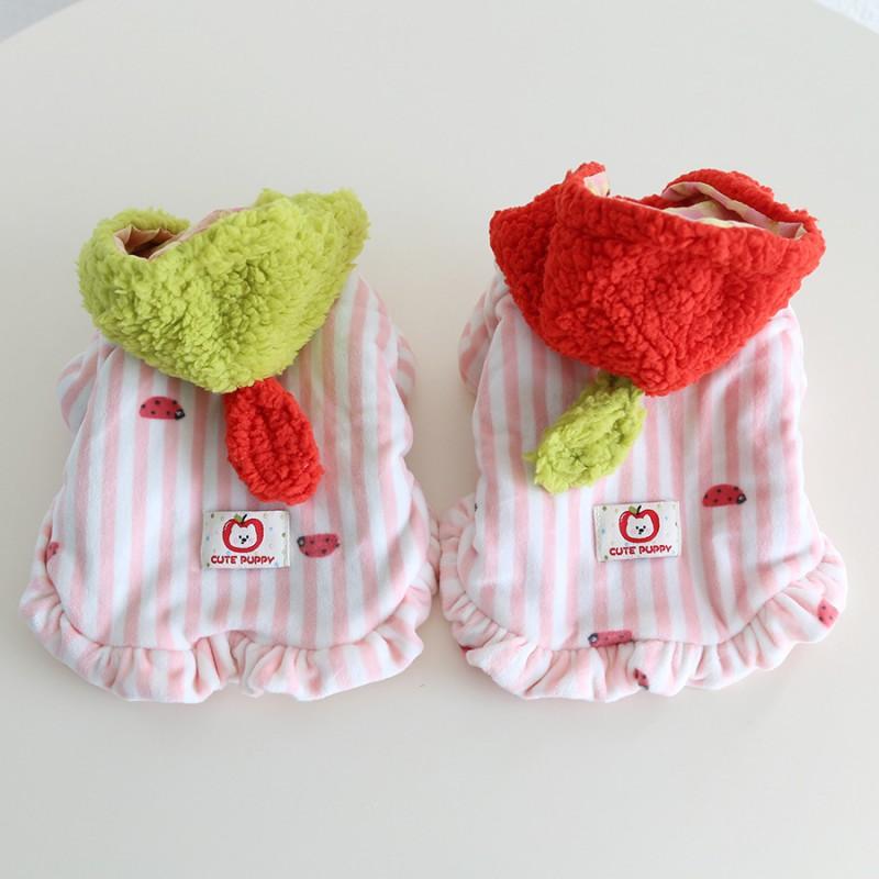 Petstyle Plush Dog Cat Coat 2026 Fall Winter Warm Two-Legged Pet Clothing Small Medium Dogs