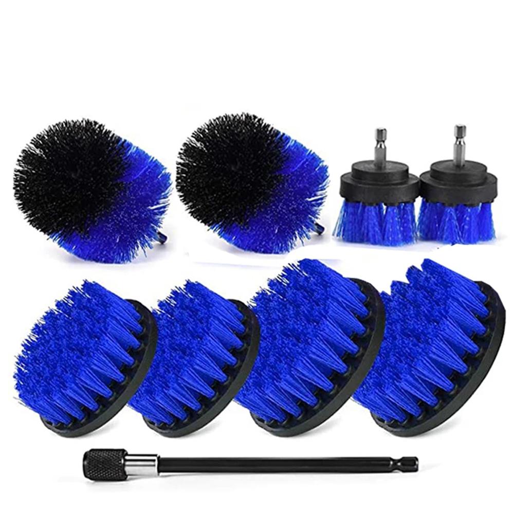 Car Detailig Brushes Set Drill Brush Attachment Set Heavy Duty Power Scrubber Brushes for Bathroom Kitchen Auto Cleaing Supplies