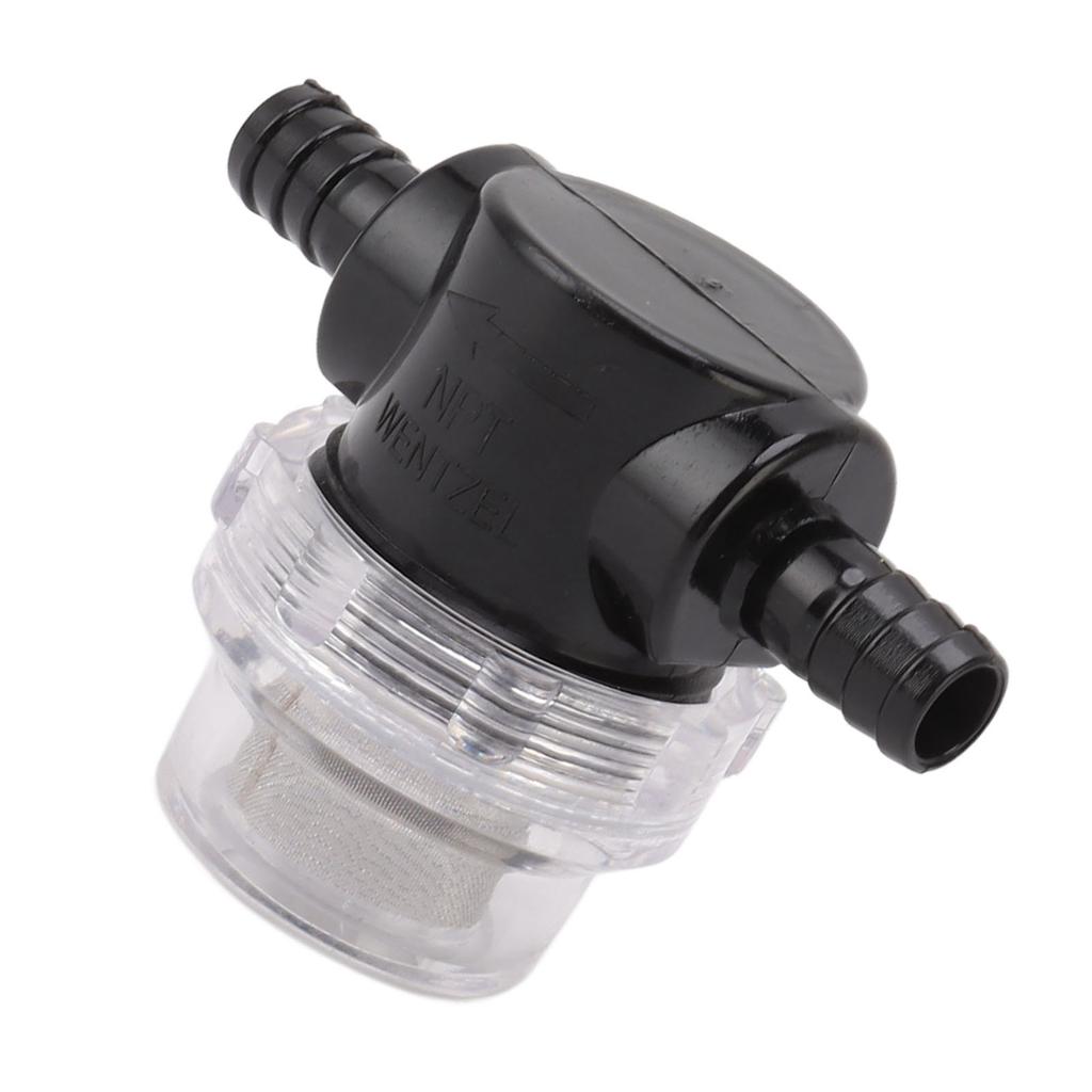 Pump Strainer Filter, On Water Pipe Stainer RV Replacement with 50 Mesh Stainless Steel Filter Screen, ABS RV Water Filter NPSM Inlet Outlet, f