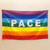 Rainbow Flag PACEPEACE Flag Polyester World Peace Colorful Flag Ornament D57B