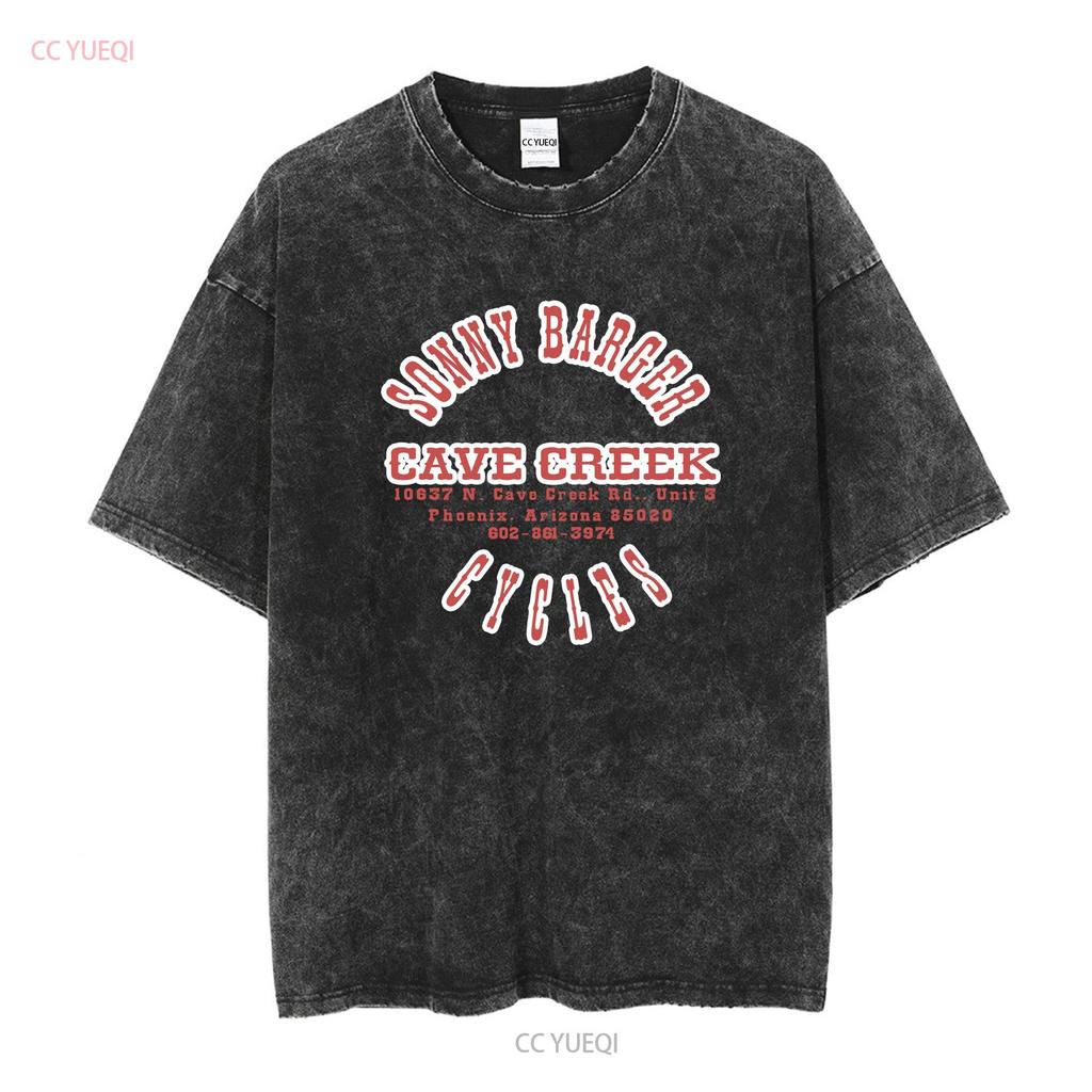 Sonny Barger Cycles Cav3 Creek T Shirt Black Cotton Funny Vintage For Men Long or Short Sleeves Vintage Washed Designer Clothes