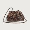 Burgundy Ruched Cloud Bag Women's Chic Underarm Dumpling Purse
