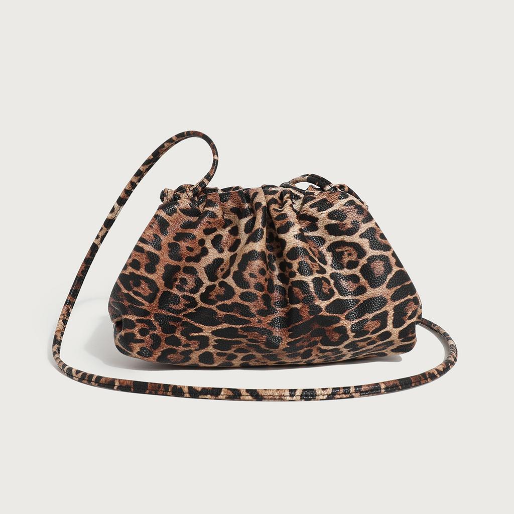 Burgundy Ruched Cloud Bag Women's Chic Underarm Dumpling Purse