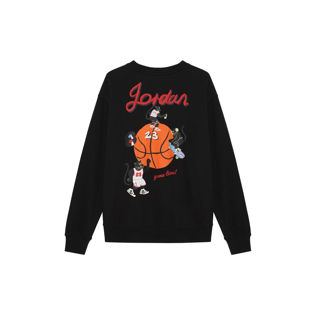 Jordan Crew Neck Pullover Comfortable Long Sleeve Sweatshirt Men sweatshirt Black HV1750010