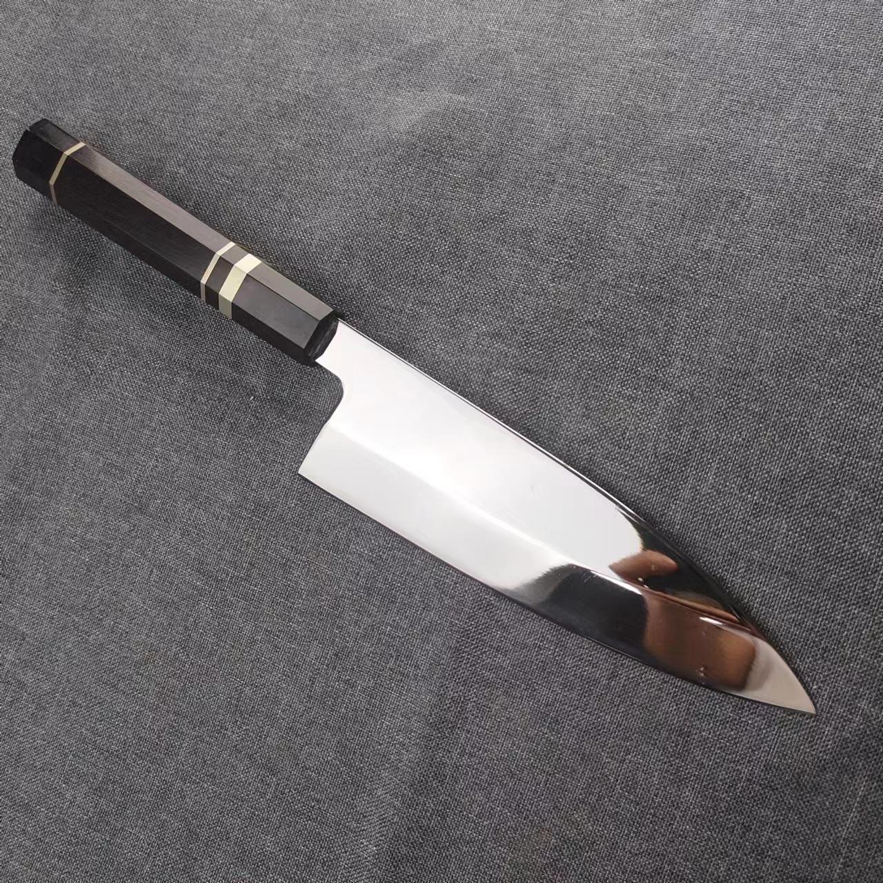 

6/7/8.5 Inch Deba Knife Sharp Chefs Cleaver Sashimi Slicing Sushi Ham 10Cr15MoV Steel Blade Kitchen Knives Ebony Wood Handle 6 inch