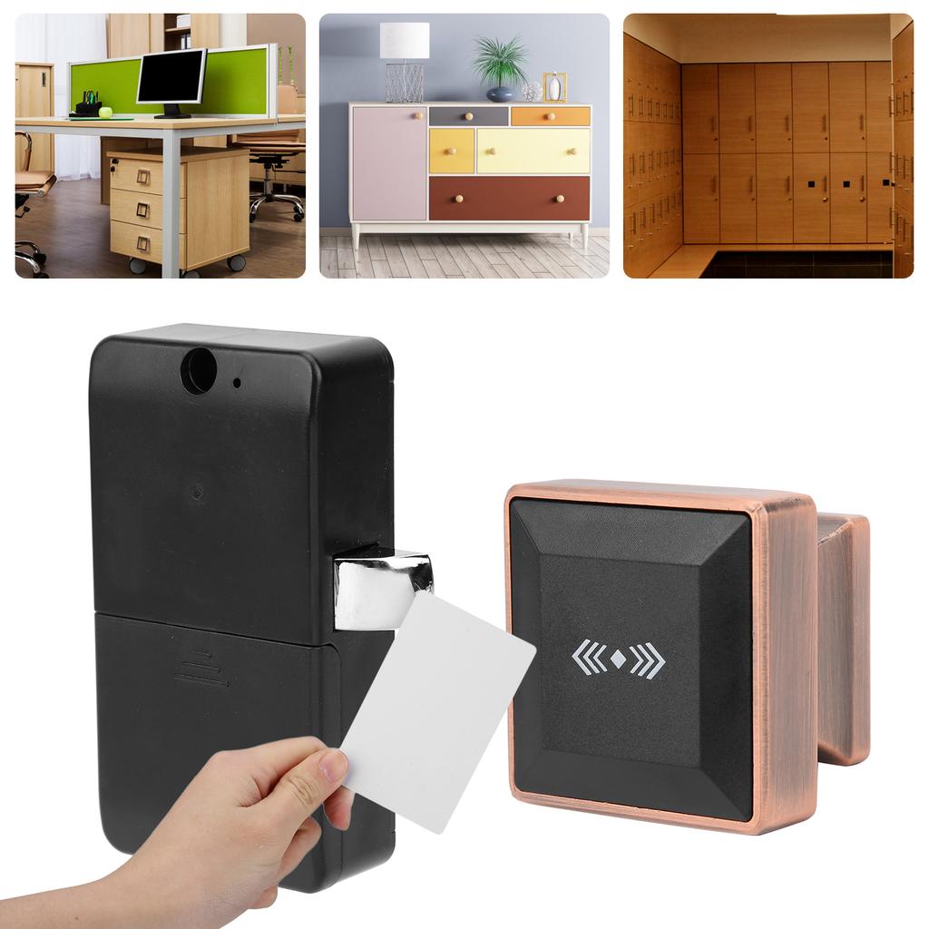 Electronic Induction Lock Smart Keyless ID Card Unlock for File Cabinet Locker Sauna