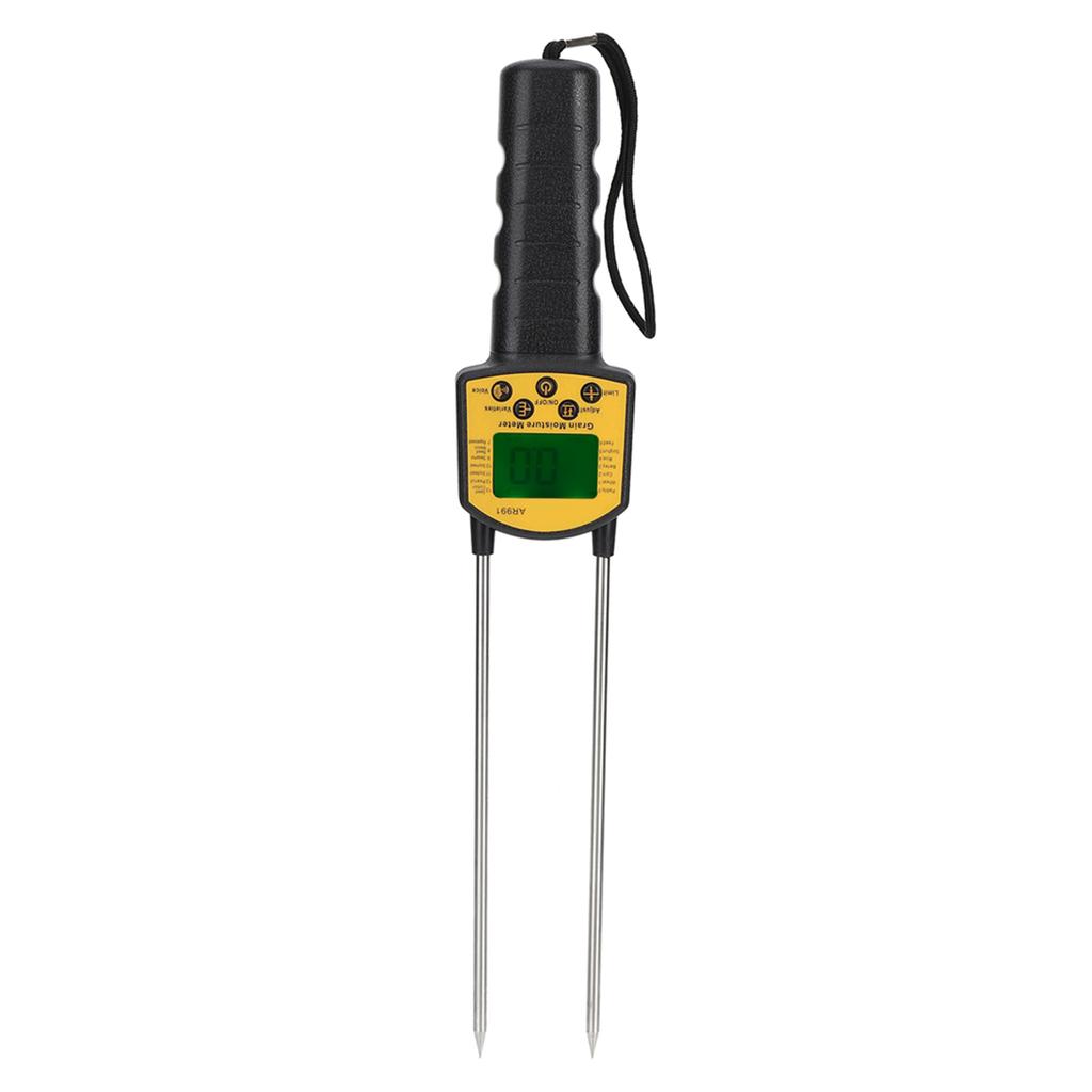 Digital LCD Grain Moisture Meter Corn Stalks Rice Soybean Water Content Analyzer