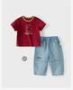 David Bella Children's Short Sleeved T-shirt Summer Outfit New Boys' Pure Cotton Base Shirt Baby Top