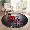 Cristiano Ronaldo Round Carpet Suitable for Decorate Room Living Rooms Entryway Balcony Anti-slip Round Rug Anime Office Decor Birthday Christmas Gift