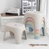 Multifunctional Stackable Plastic Stool for Living Room, Bathroom, or Kids' Room.