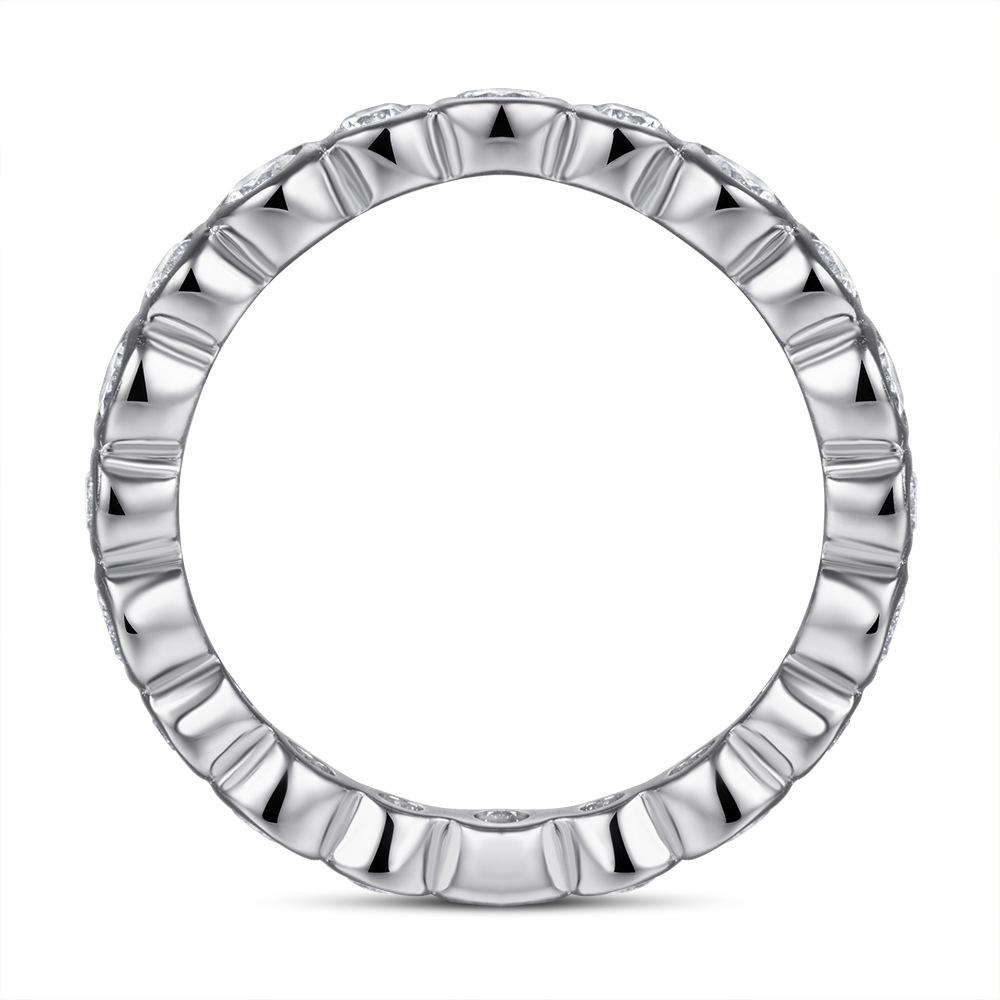 Lindon Classic 925 Sterling Silver  Zircon Ring Ladies Jewelry Wedding Promise Party Gift