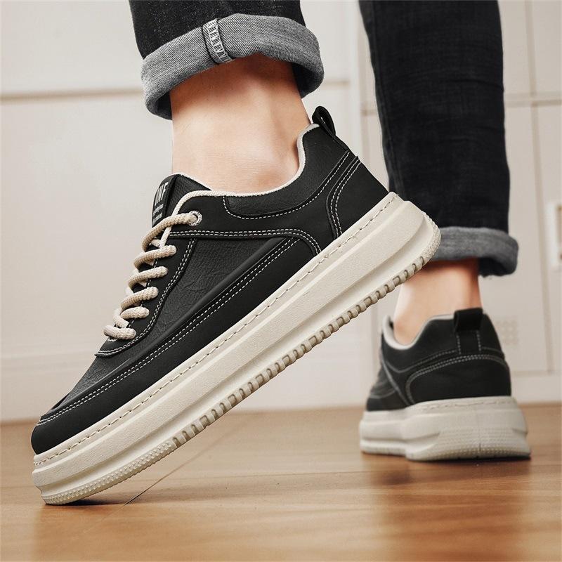 Men Board Shoes Autumn New Trend Comfortable Wear-resistant Platform Sneakers Fashion Lace Up Height Increase Casual Shoes