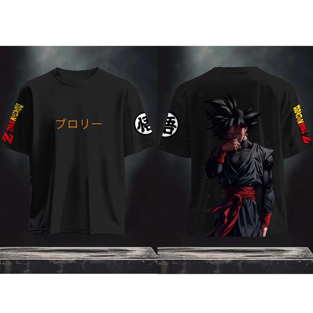 Latest Dragon Ball Anime Pattern Printed Mens Shortsleeved Tshirt  Red  2025 Fashion Trend Streetwear