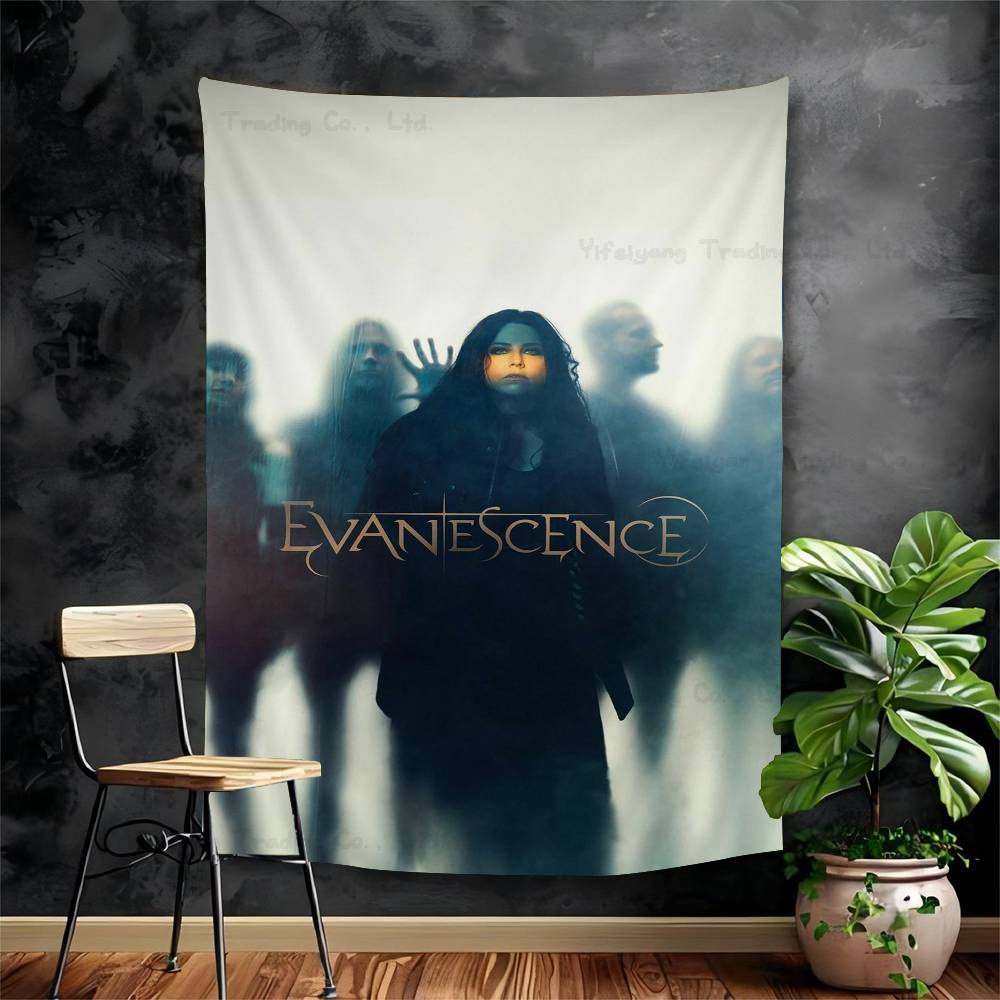 

Evanescence Rock Bands Colorful Tapestry Wall Hanging Bohemian Wall Tapestries Mandala Wall Art Decor 74x94cm(29x37in)