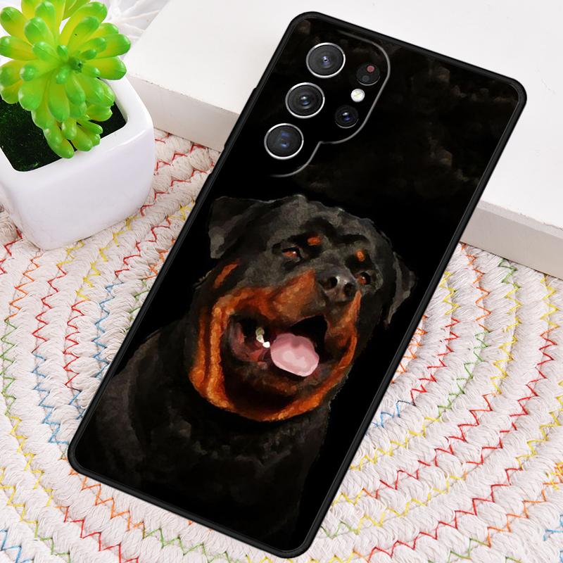 Cool Rottweiler Dog Soft TPU Phone Case for Samsung Galaxy note 10 pro S26 Ultra S23 S24 FE S25 S21 S22 PLUS shockproof Cove