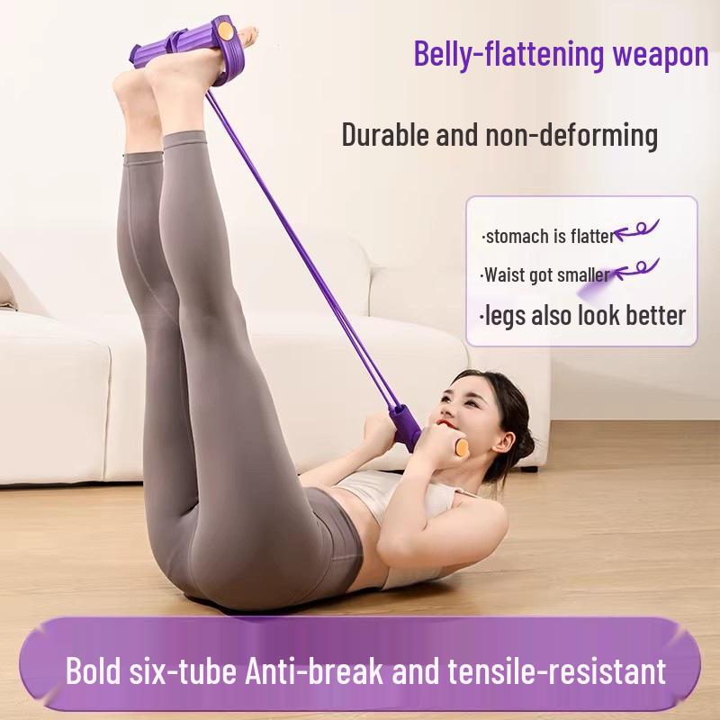 Versatile Foot Pedal Puller: 4, 6, & 8-Tube Slimming Fitness Tool