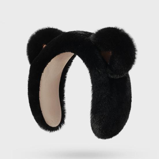 Winter Earmuffs Bear Ear Decor Thickened Plush Ear Warmers Enlarged Snow Day Earmuffs Thermal Insulation Earmuffs