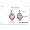 Umcho Created Nano Pink Morganite Drop Earrings Luxury Genuine 925 Sterling Silver Earrings