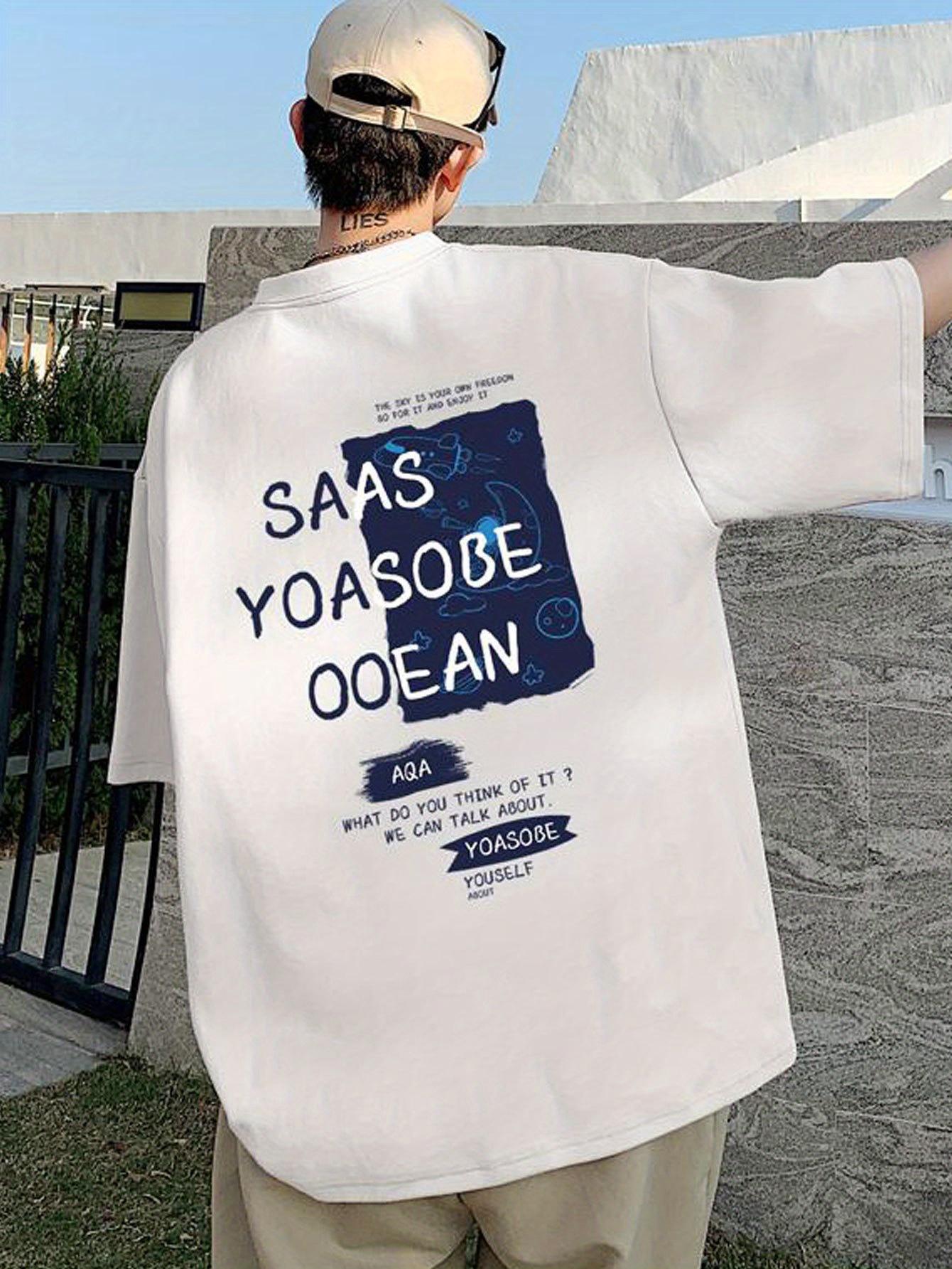 Adult Summer Trendy Personalized Printed 100 Cotton Shortsleeved Tshirt Casual Trendy Brand Loose Couple Wear Street Fashion S