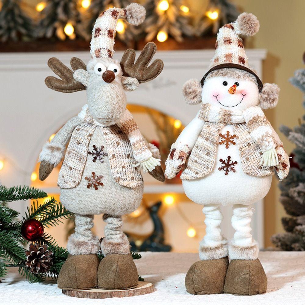 Window Scene Christmas Decoration Knitted Elk Doll Merry Christma Gift Xmas Ornament